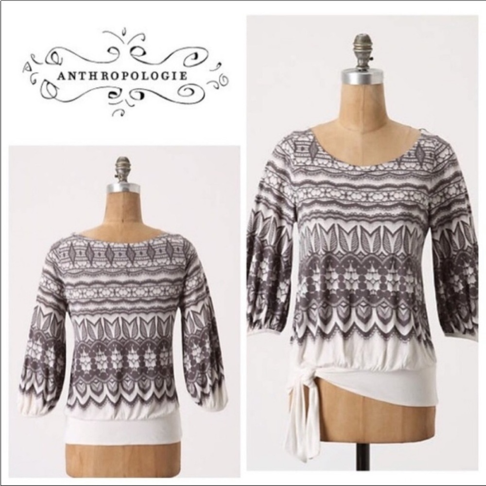 Anthropologie Deletta Catalan Tulip Blouse XS
